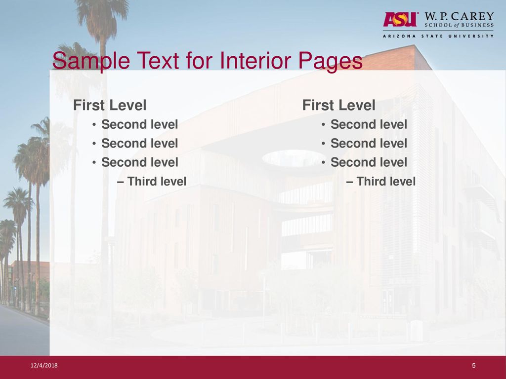 Sample Text for Interior Pages