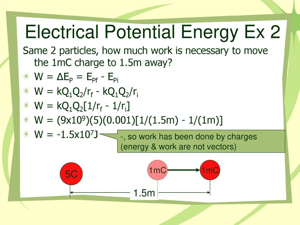 Electric Potential Energy Ppt Download