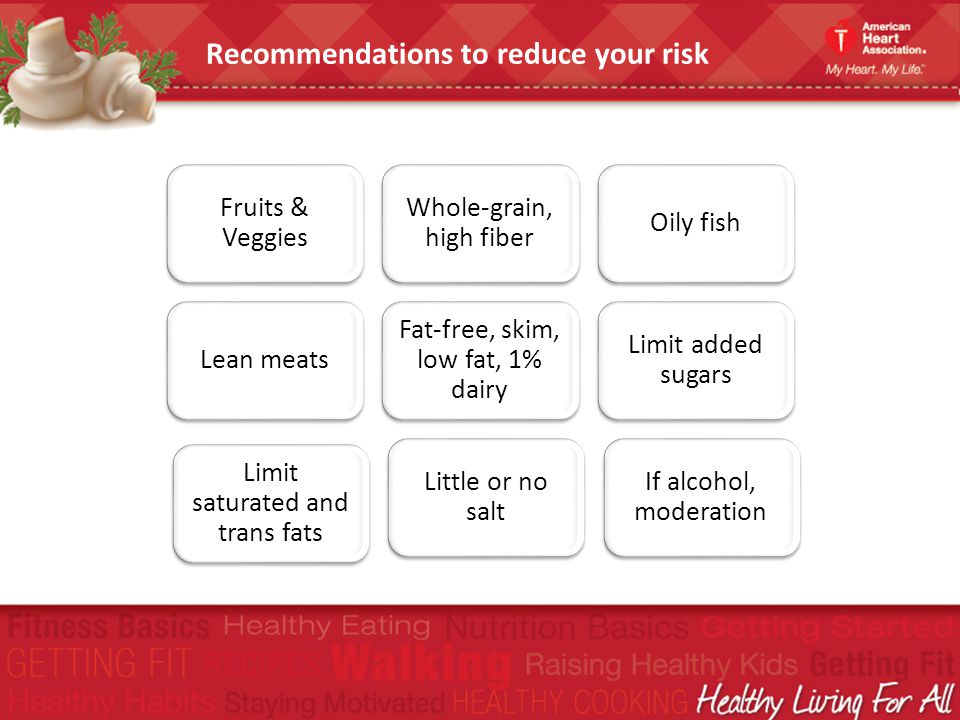 Recommendations to reduce your risk