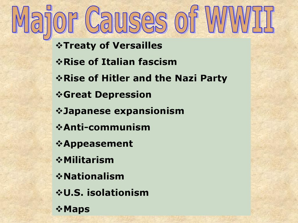 Warm Up What Do You Think Caused World War 2 Ppt Download