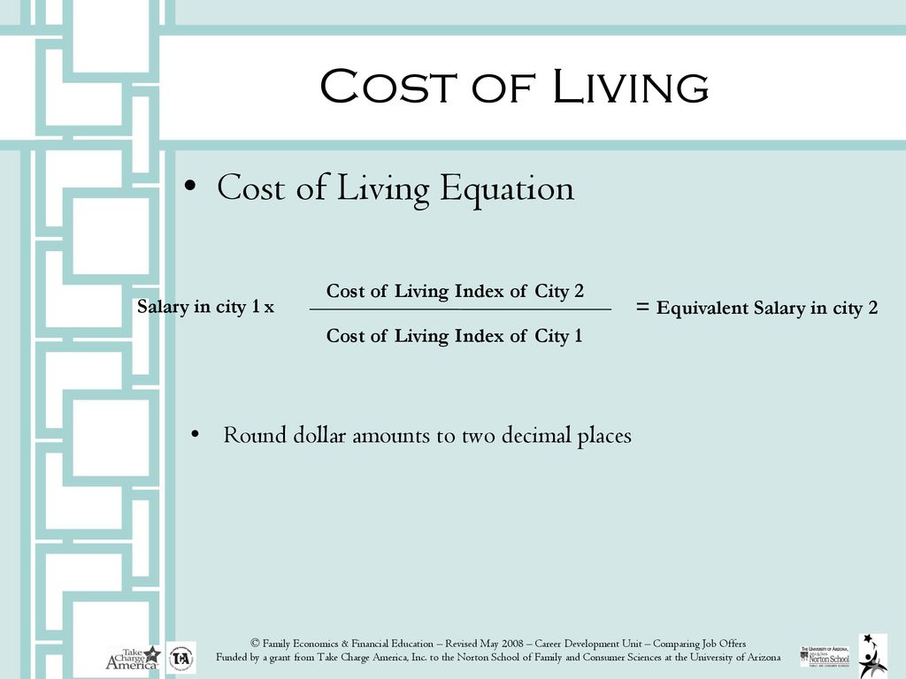 Sucio acceso Fácil de comprender Cost of living and Employee Benefits - ppt download