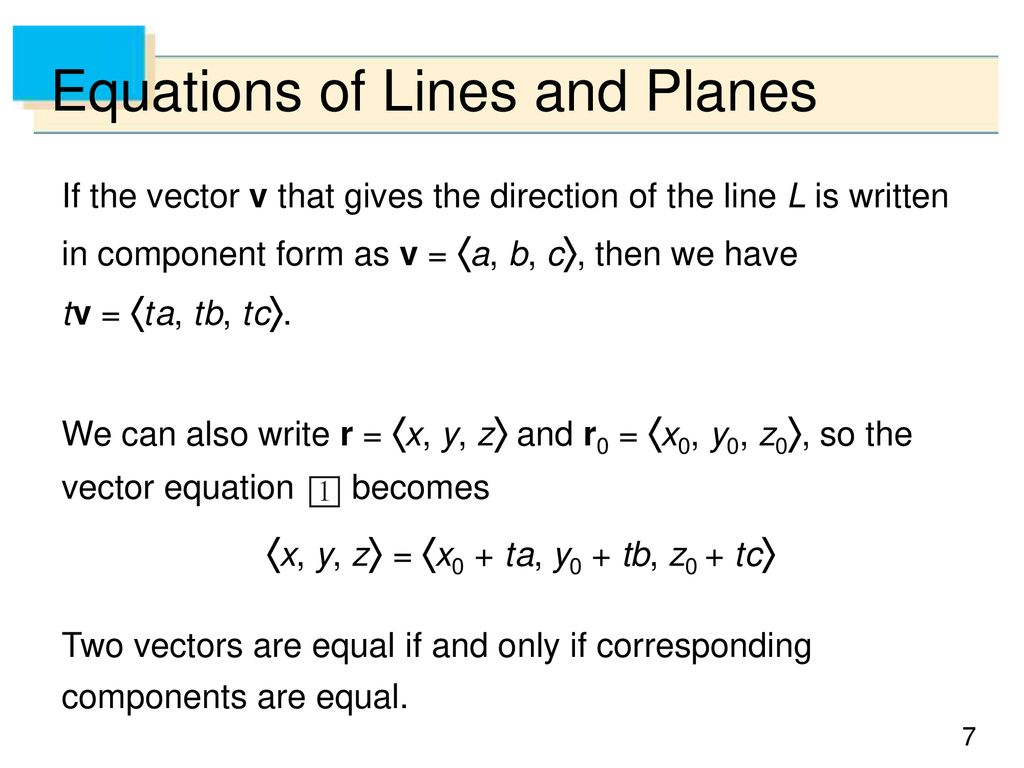Vectors And The Geometry Ppt Download