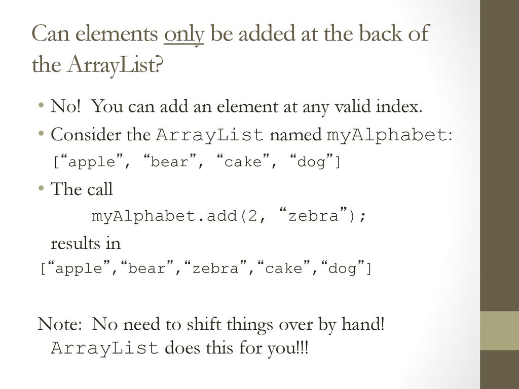 ArrayList Collections. - ppt download