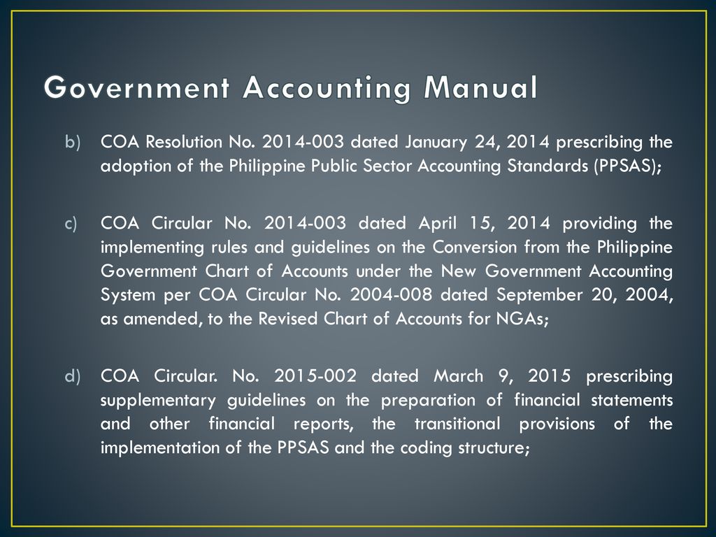 Pde Chart Of Accounts