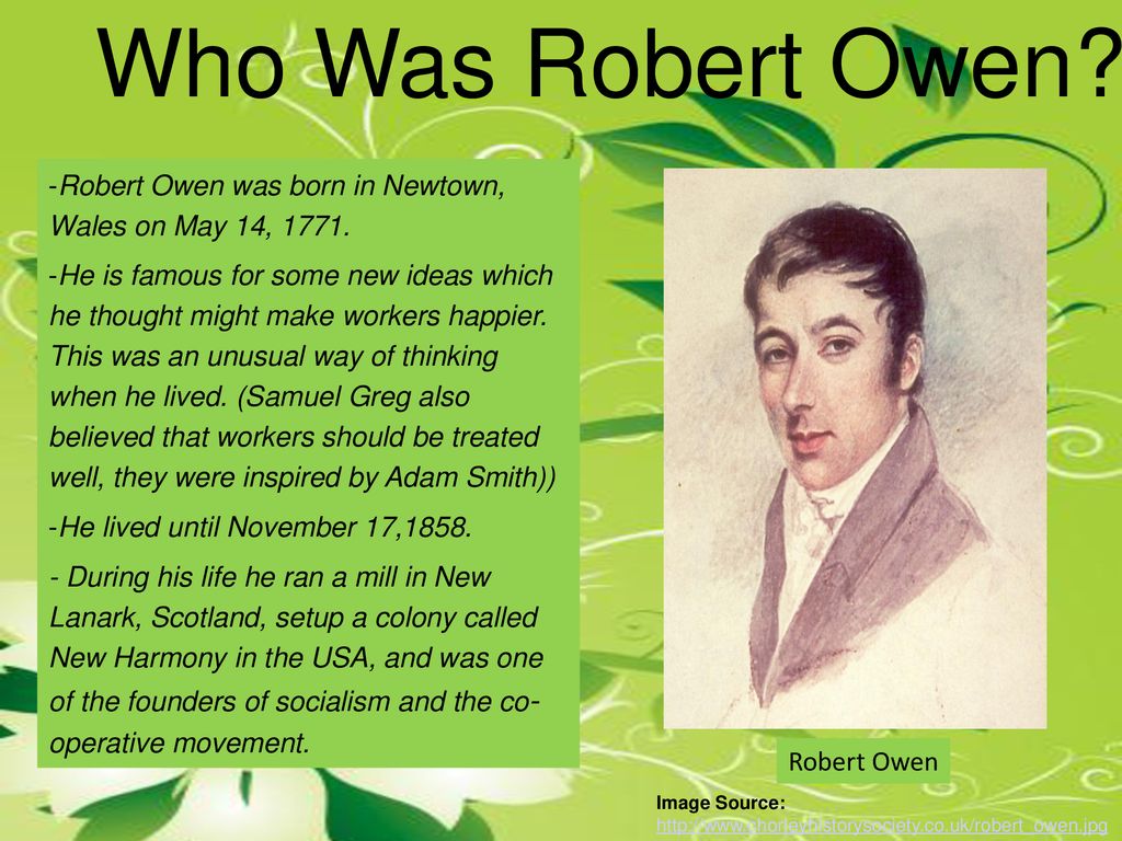 Robert Owen. - ppt download