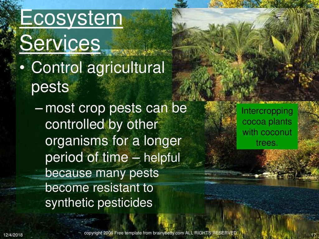 Ecosystem Services Control agricultural pests