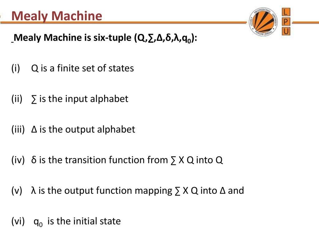Cse322 mealy and moore machine ppt download