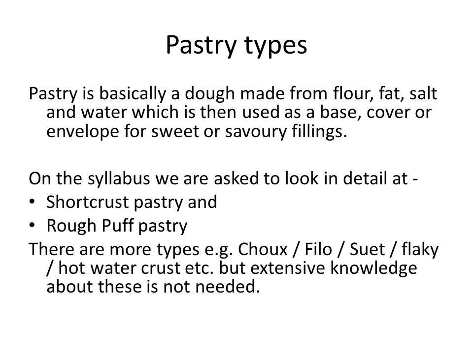 Pastry types