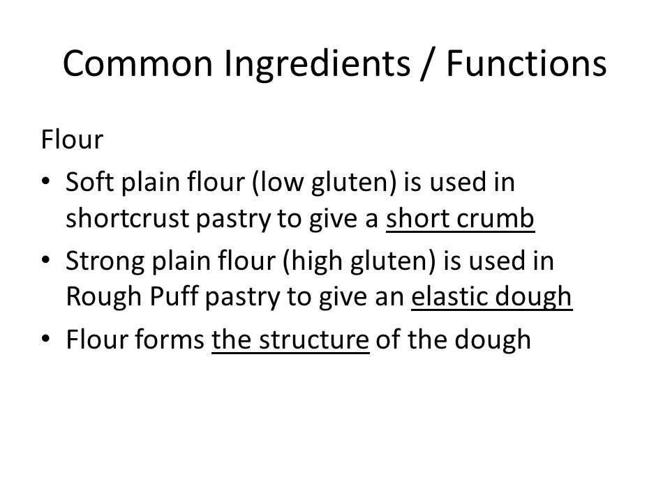 Common Ingredients / Functions