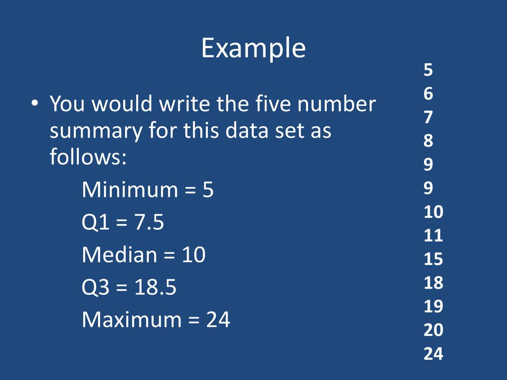 Five Number Summary and Box Plots - ppt download