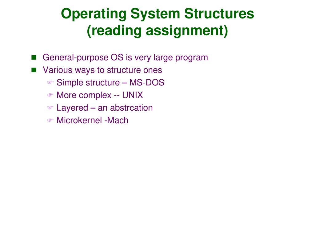 Chapter 3 operating system structures ppt download