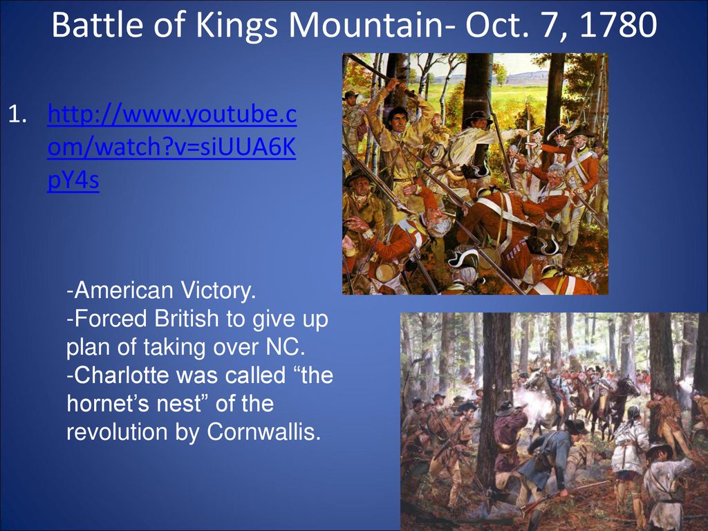 Kings Mountain, Oct 7, 1780