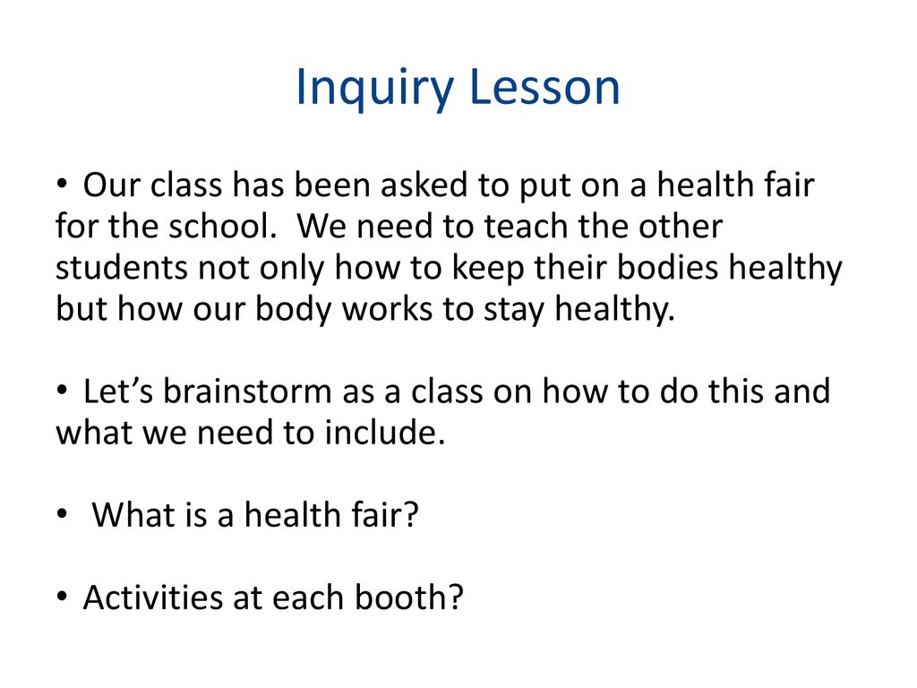 Inquiry Lesson