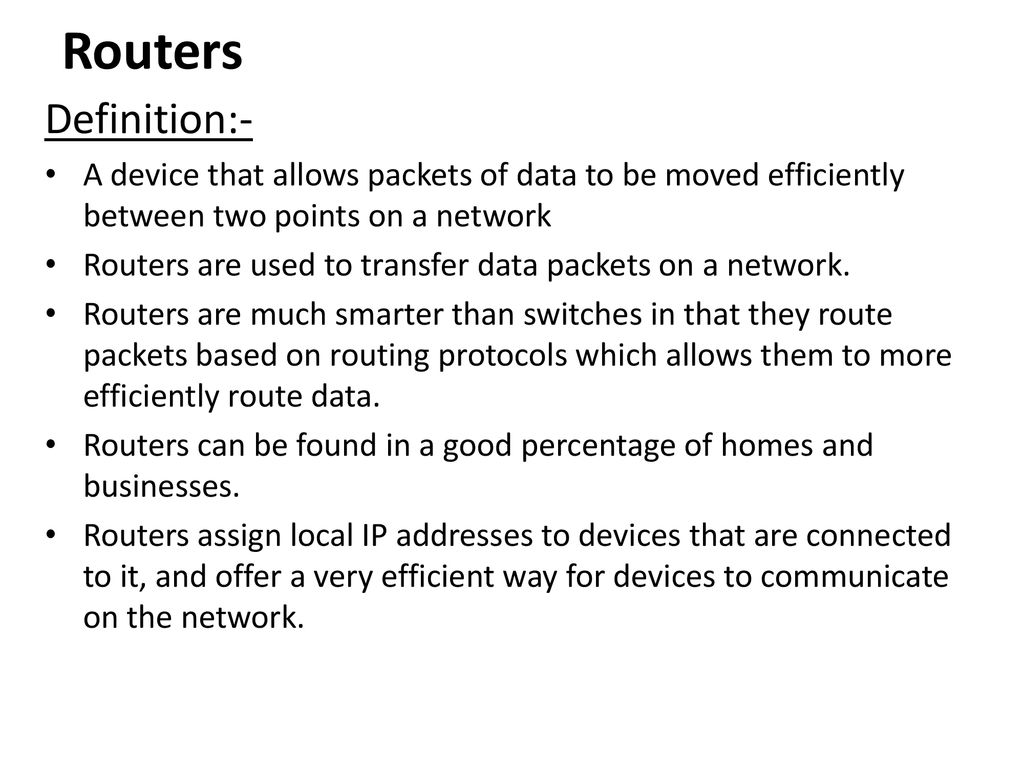 Network Devices Hub Definition: - ppt download