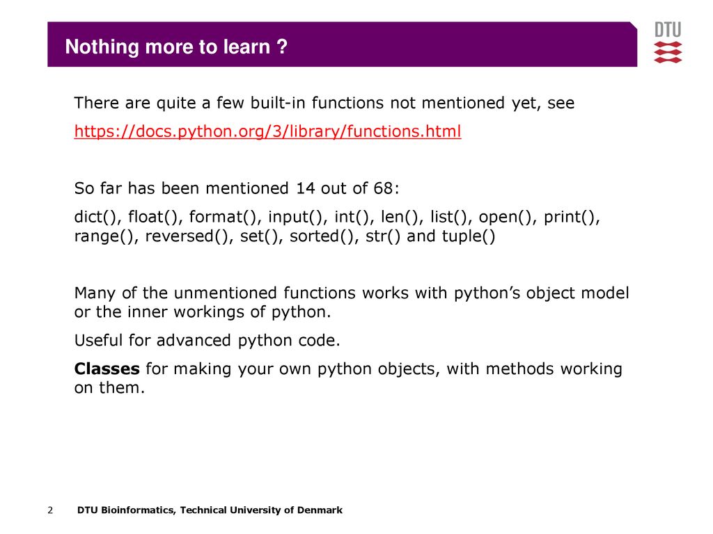 Python useful functions and methods ppt download