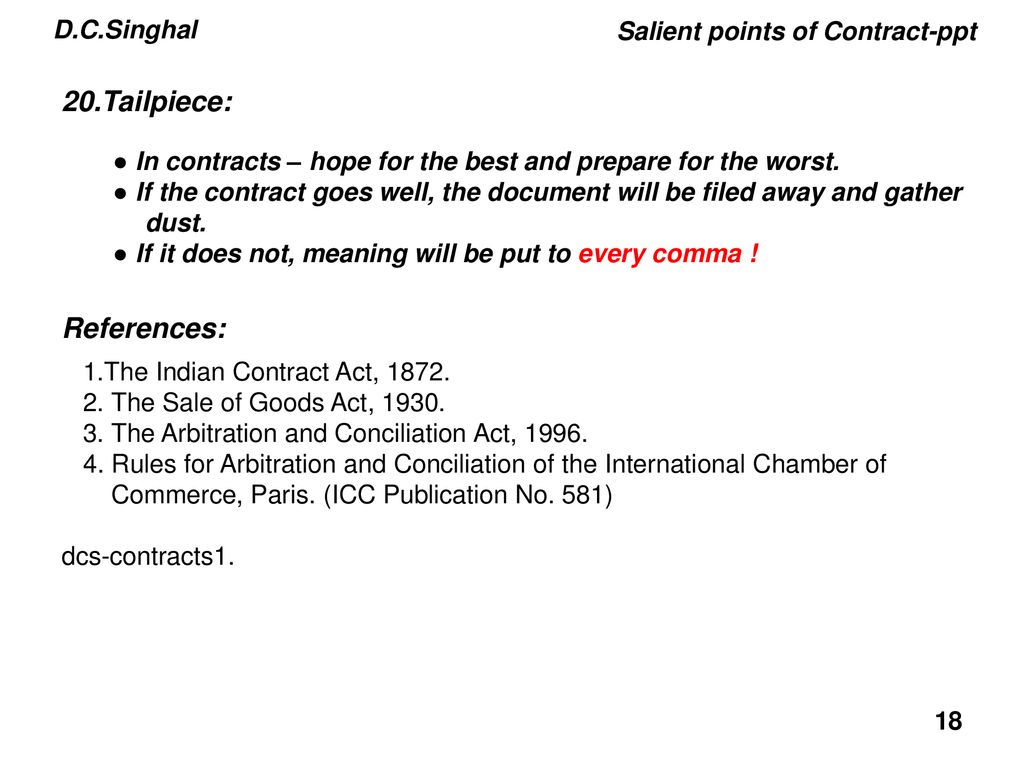 Salient Points Of A Contract Ppt Download