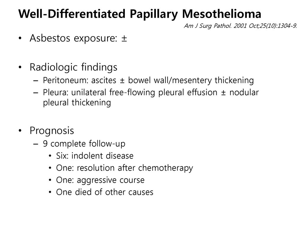 Well-Differentiated Papillary Mesothelioma