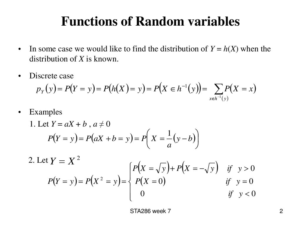 Example Suppose X Uniform 2 4 Let Find Ppt Download
