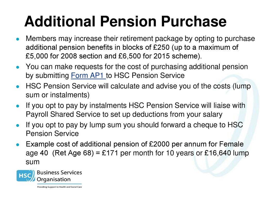 HSC Pension Service 2008/2015 Scheme Workshop. - ppt download