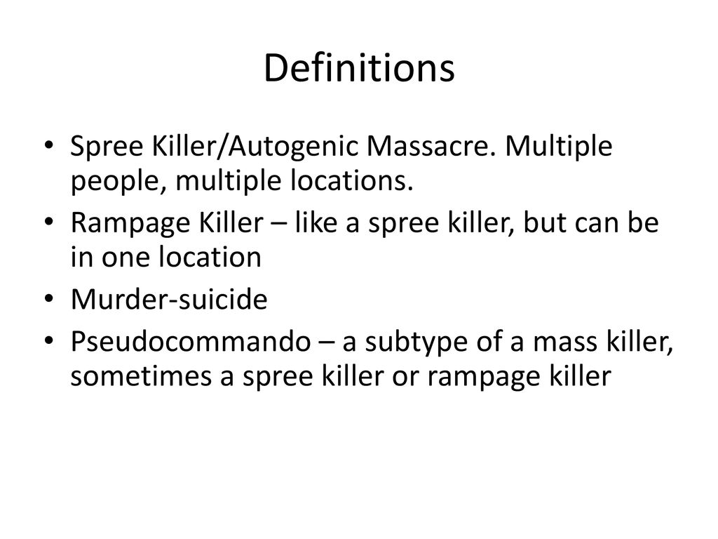 Spree Killer