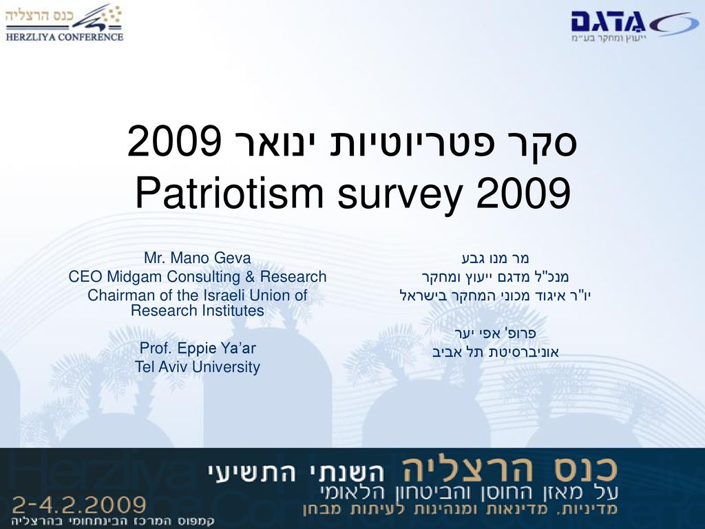סקר פטריוטיות ינואר 2009 Patriotism survey 2009