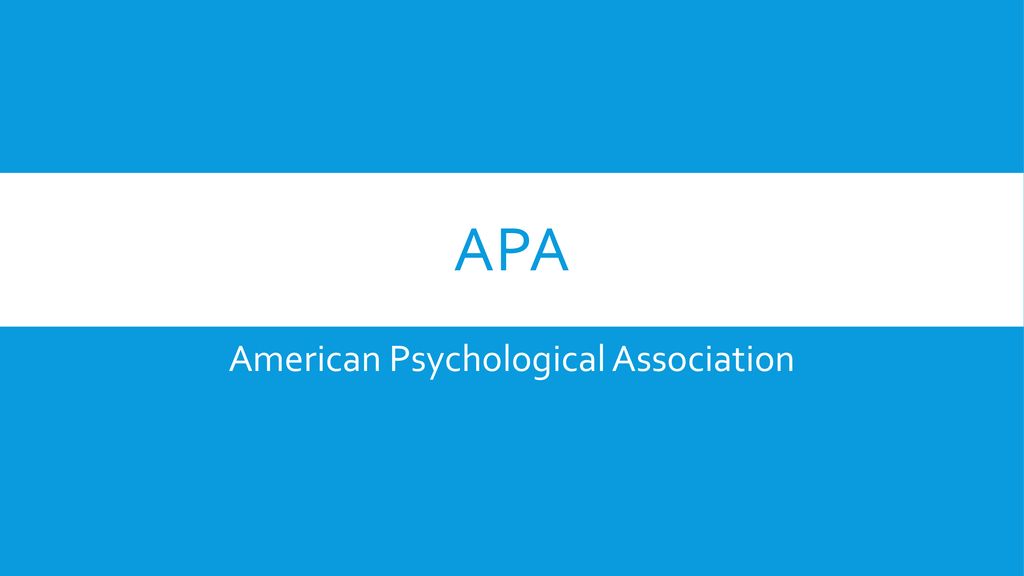 american-psychological-association-ppt-download