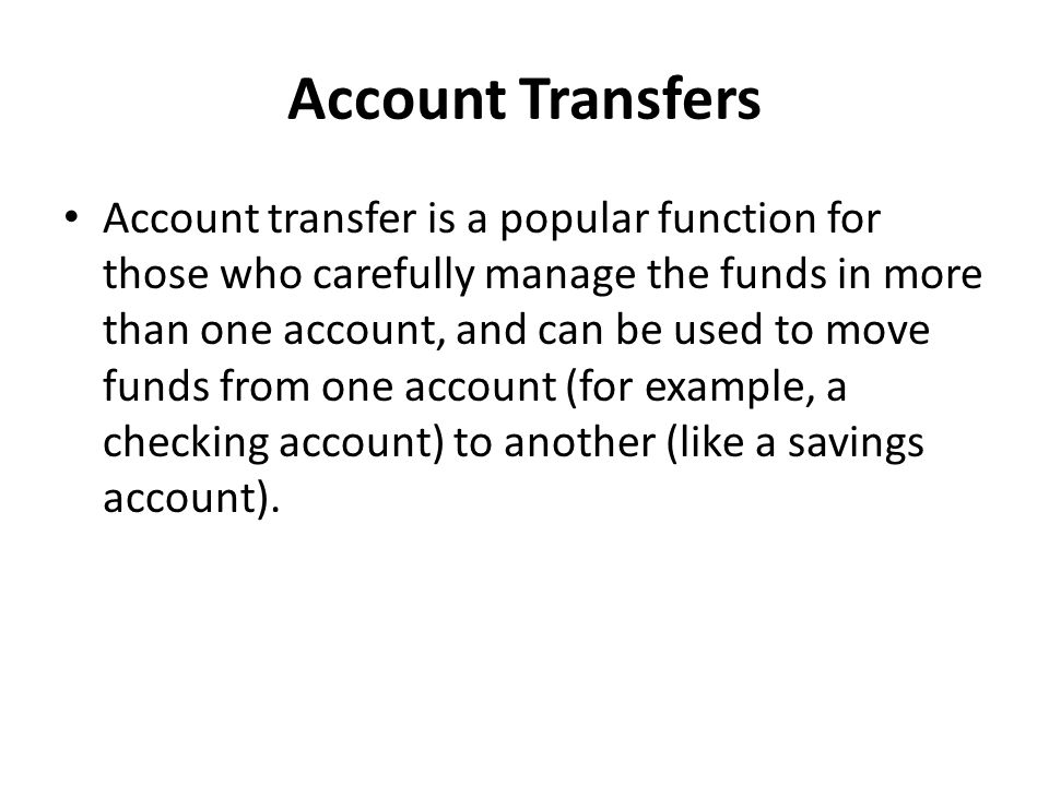Account Transfers