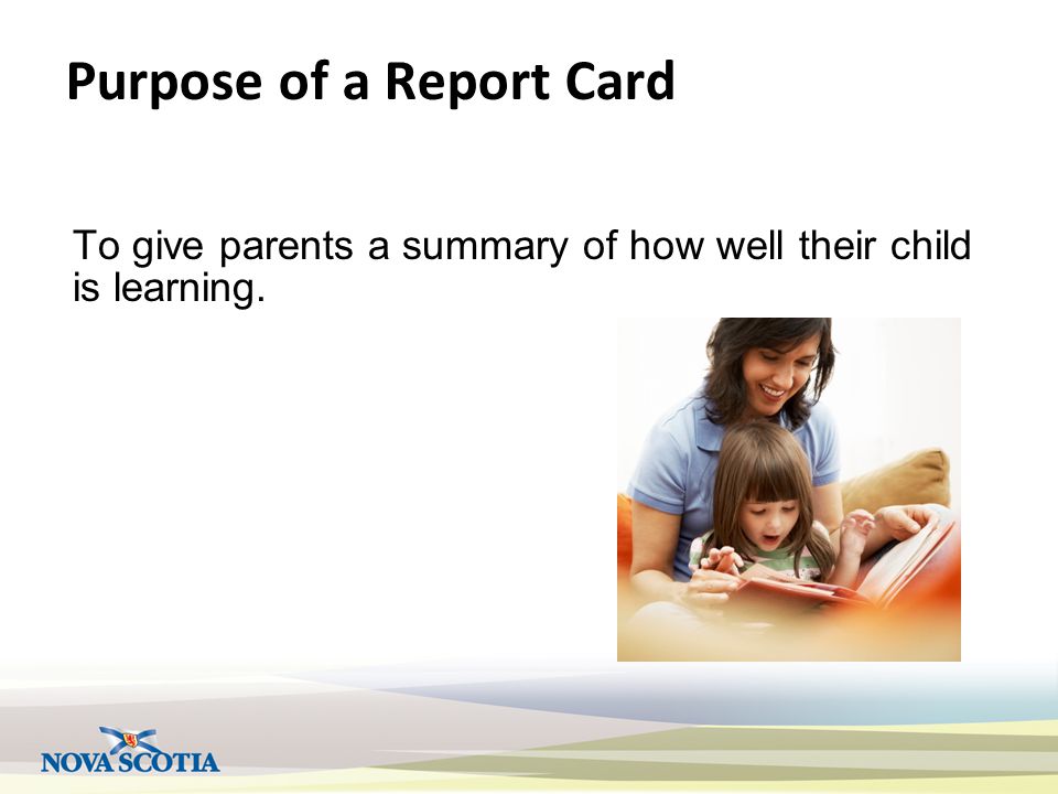 Purpose of a Report Card
