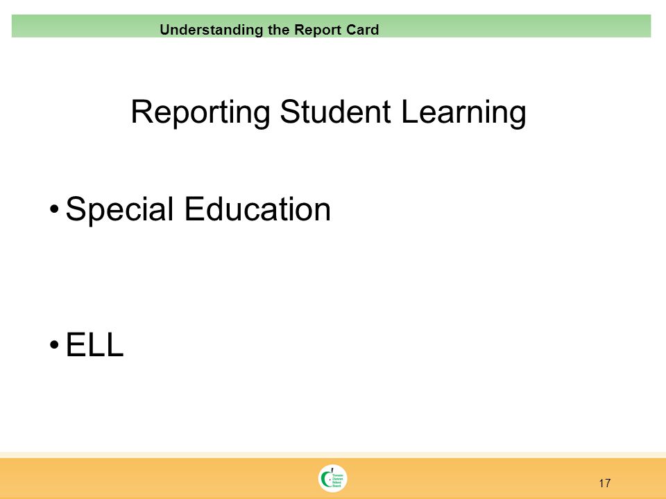 Reporting Student Learning
