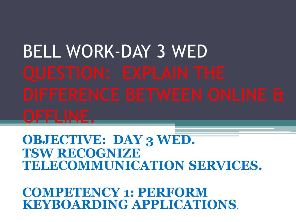 Monday objective tsw use a web browsing application ppt download
