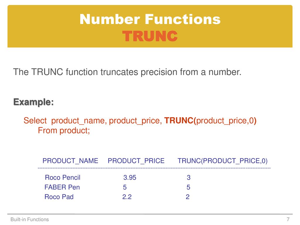 Oracle sql built in functions ppt download
