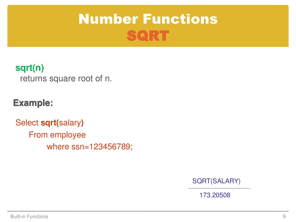 Oracle SQL Built-in Functions - ppt download