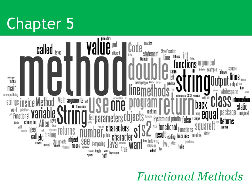 Chapter 5 Functional Methods. - ppt download