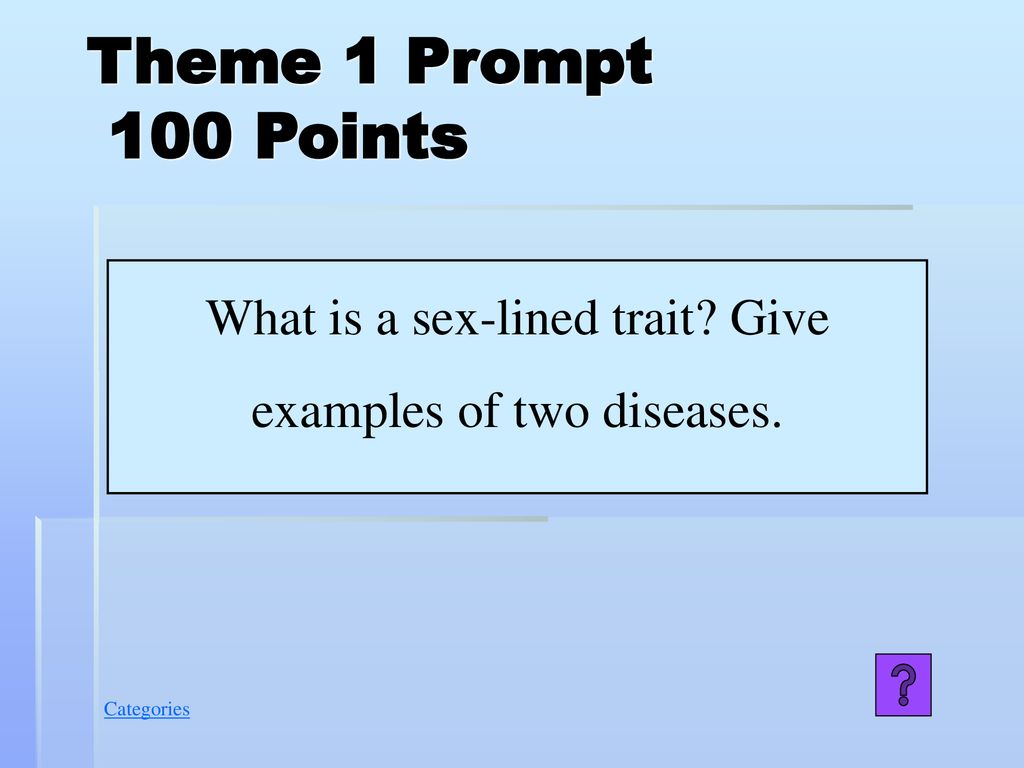 What is a sex-lined trait Give examples of two diseases.