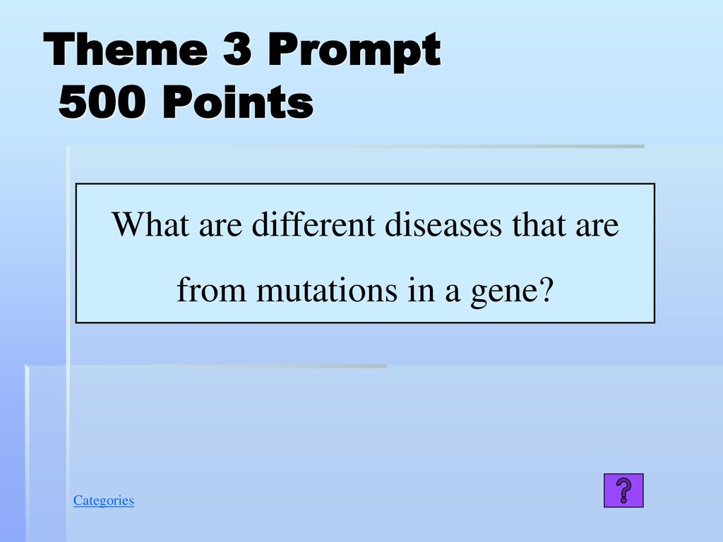 What are different diseases that are from mutations in a gene