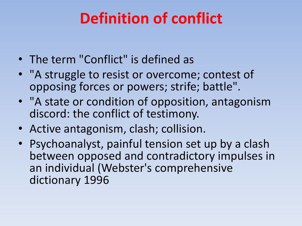Definition of conflict.