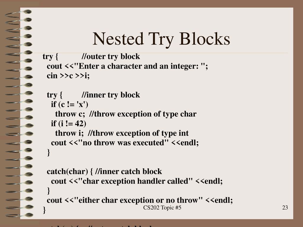 Advanced C++ Exception Handling - ppt download