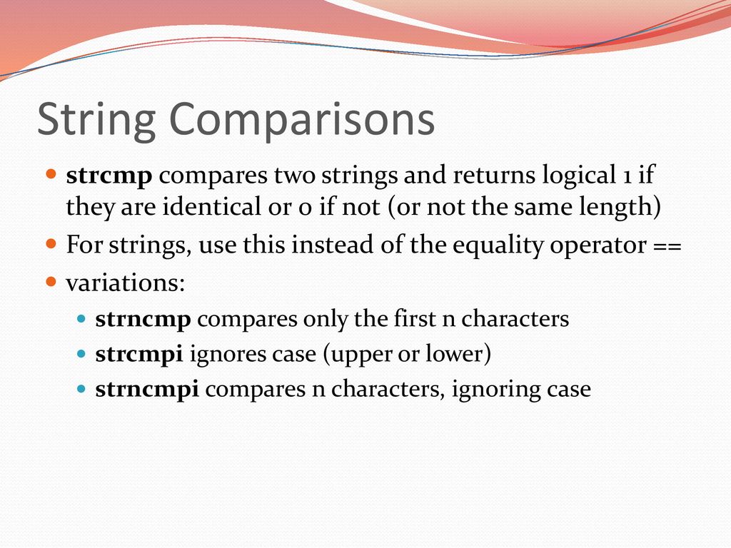 String Manipulation Chapter 7 Attaway MATLAB 4E. - ppt download