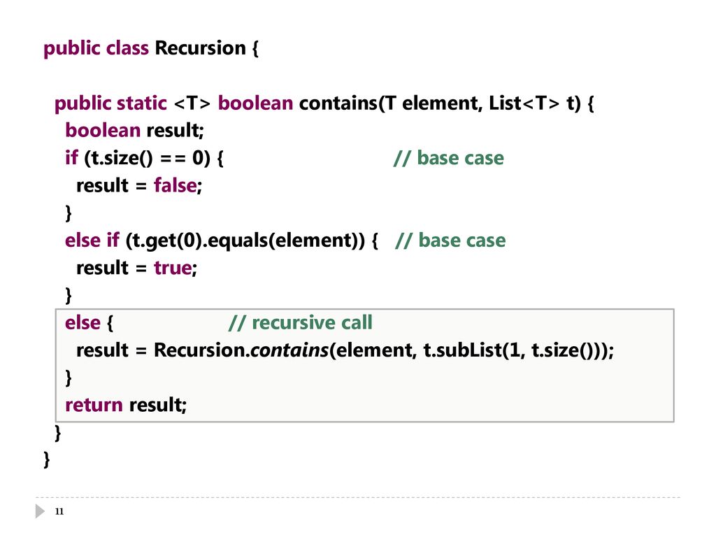 Recursion and collections - ppt download