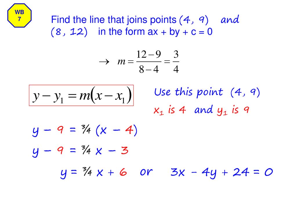 Starter State The Gradient And Y Intercept Of Each Line Ppt Download