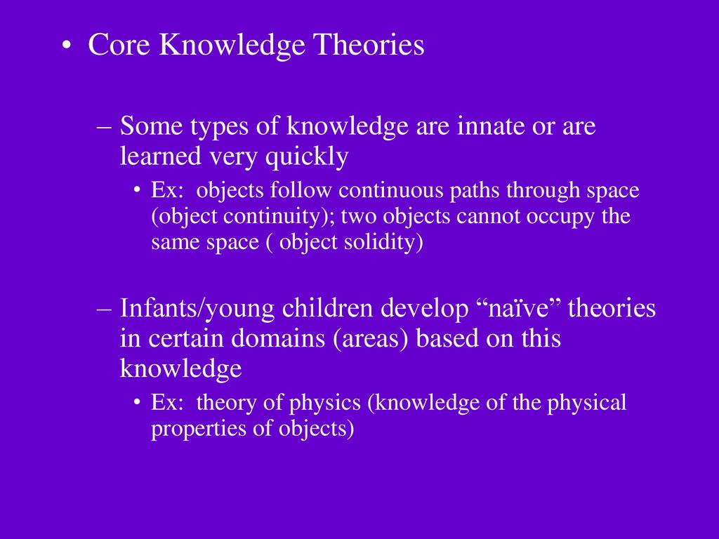 Core knowledge theories ppt download