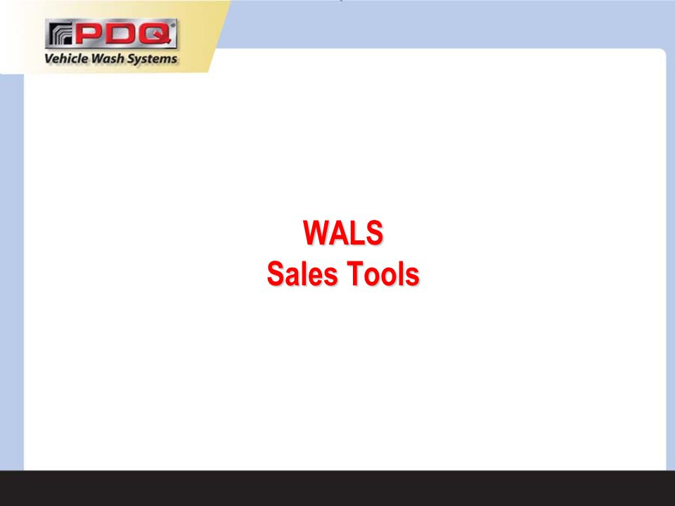 WALS Sales Tools