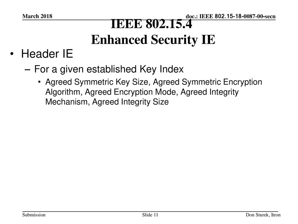 IEEE Enhanced Security IE