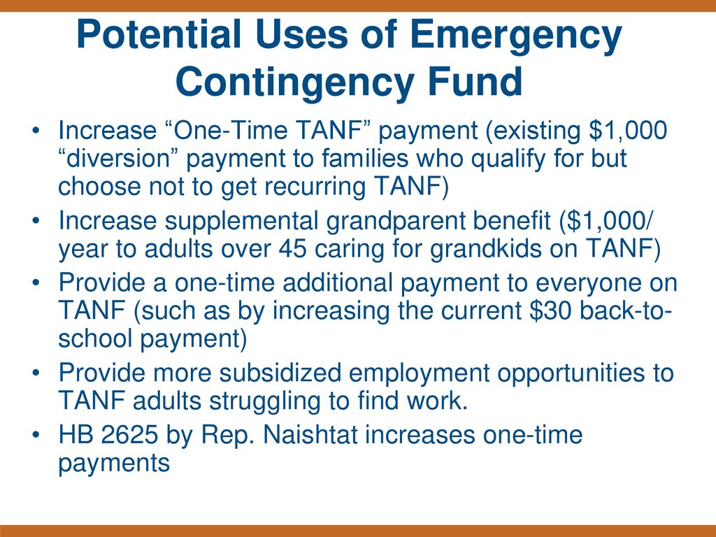 USING THE TANF EMERGENCY CONTINGENCY FUND IN ARRA TO HELP POOR FAMILIES