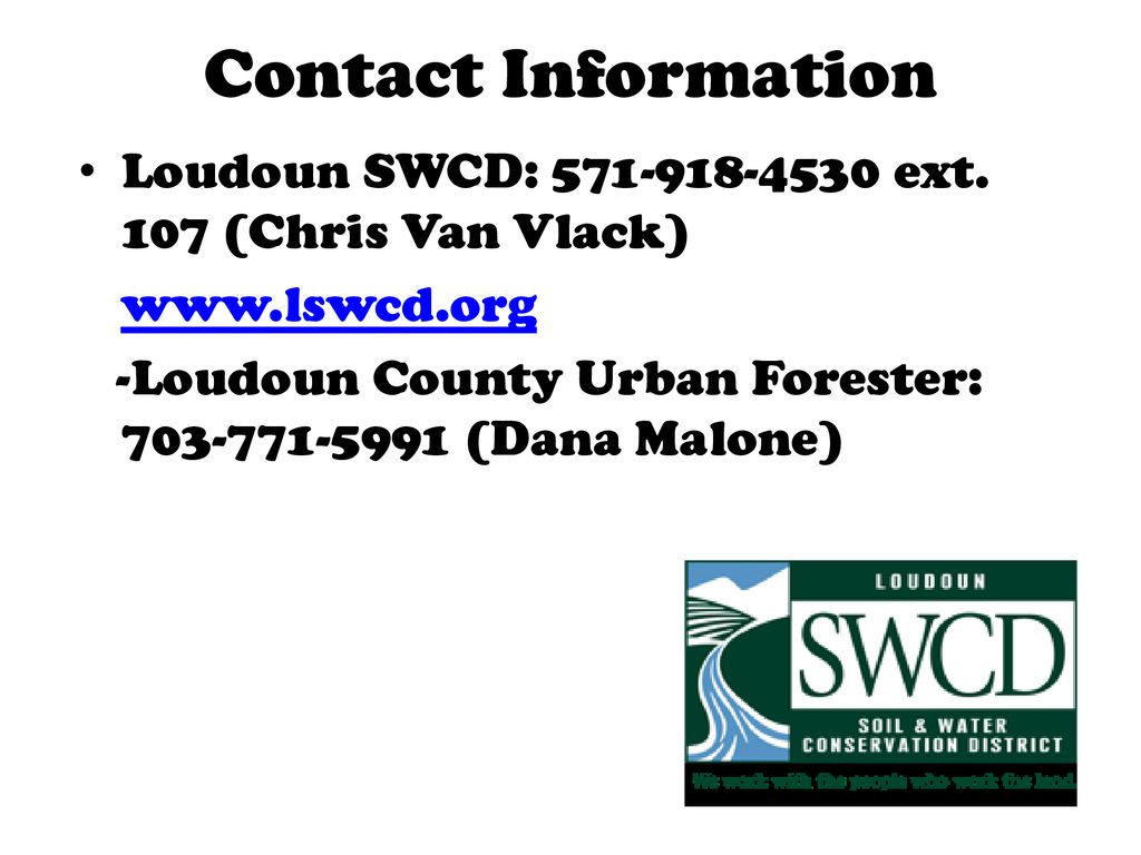 Loudoun Soil and Water Conservation District & Loudoun County ppt