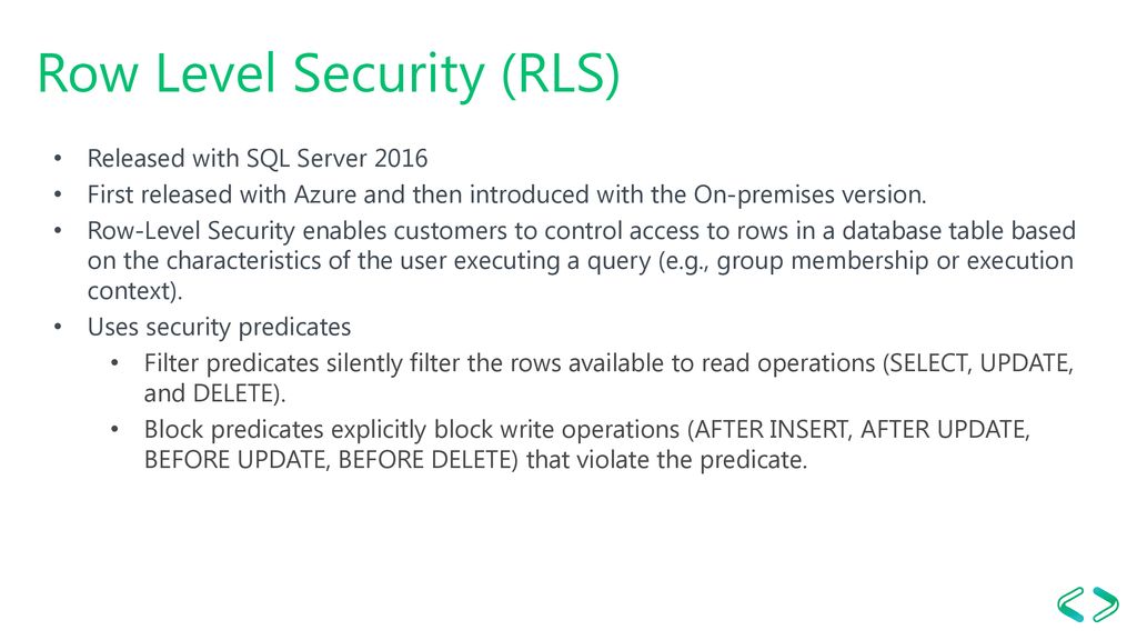 Implementing Row Level Security (RLS) - ppt download