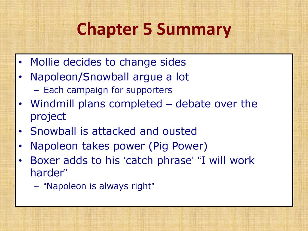 May 15th, 2017 Aim: Animal Farm Chapter 5 - ppt download