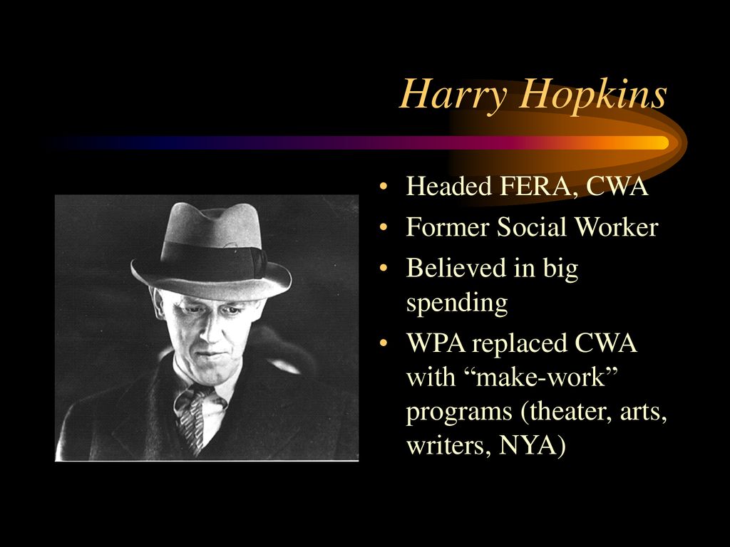 harry hopkins social work