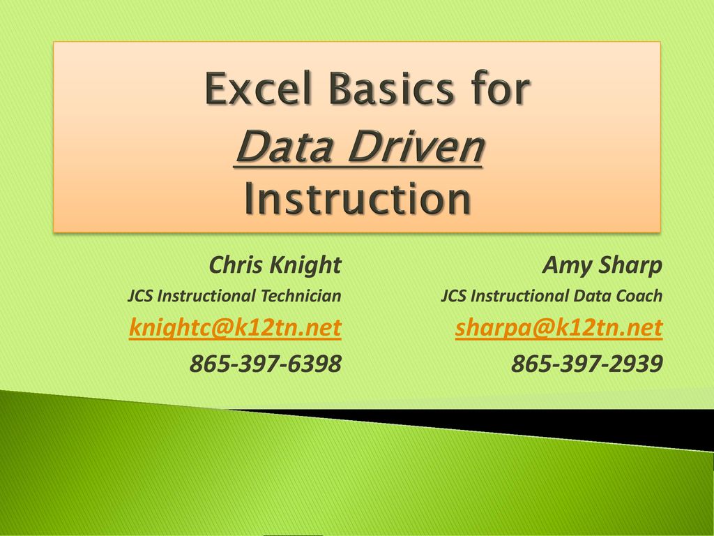 Excel basics for data driven instruction ppt download