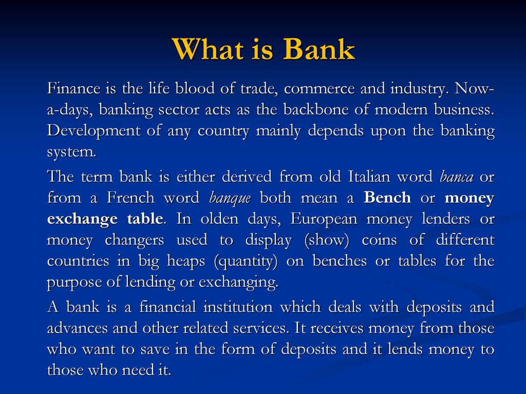 Bank Definition